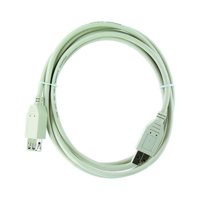 Rallonge câble USB femelle ELECTRO DEPOT vers USB mâle blanc 2m