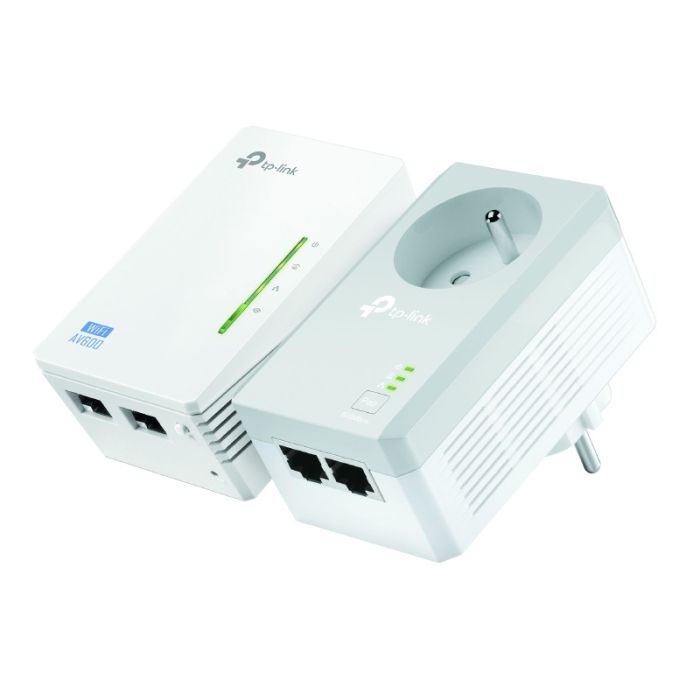 CPL Wifi DUO TP-Link AV600 Mbps avec prise intégrée+ WIFI N300 - TL-WPA4225 KIT