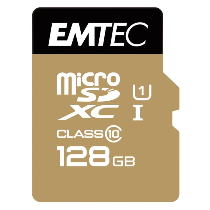 Carte Micro SD EMTEC 128 Go class 10 + adaptateur 