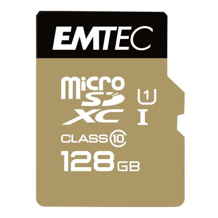 Carte Micro SD EMTEC 128 Go class 10 + adaptateur 