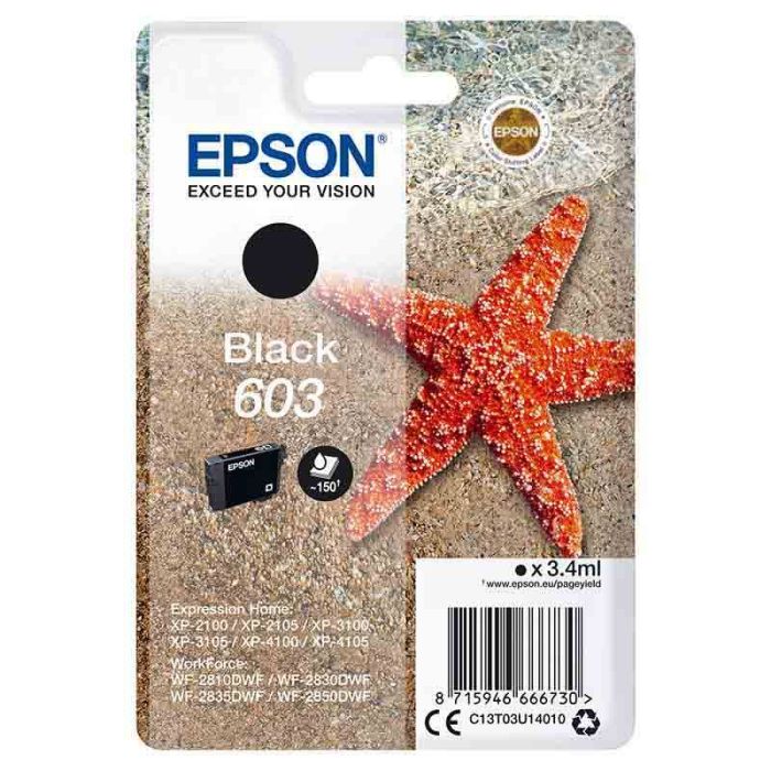 Cartouche d'encre EPSON T603 Etoile de mer Noir