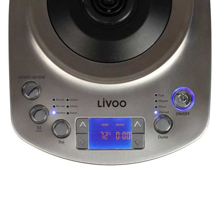 Théière LIVOO DOD165 verre avec contrôle de température