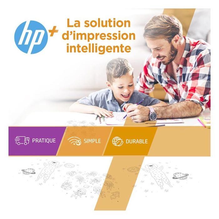 Imprimante HP DeskJet 2721e multifonction et jet d'encre couleur Copie Scan - 6 mois d' Instant ink inclus avec HP+ 
