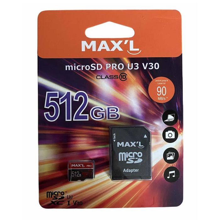 Carte Micro SD MAXELL 512Go UHS-I