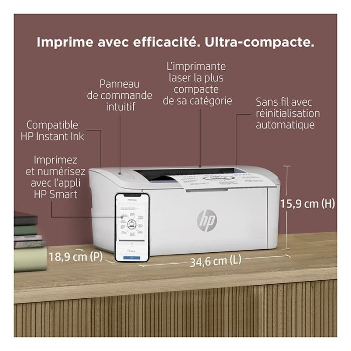 HP LaserJet M110we Imprimante monofonction Laser noir et blanc - 6 mois d' Instant ink inclus avec HP+