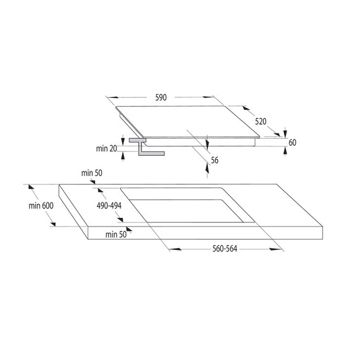 Plaque de cuisson vitrocéramique HISENSE E6322C Electro Dépôt