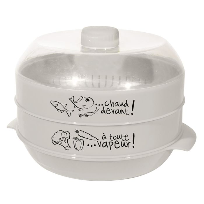 Cuit-Vapeur Micro-Ondes Avec Couvercle Transparent - Cuisson Vapeur Rapide Pour Légumes, Pâtes, Viandes