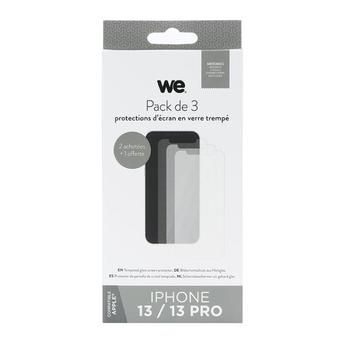Pack WE 3 VERRES TREMPES IPHONE 13/13 PRO
