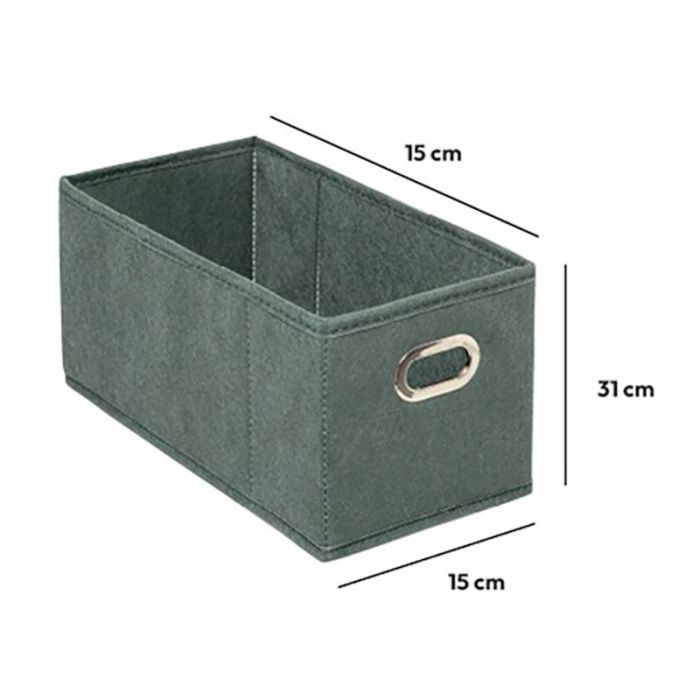Boîte de rangement pliable kaki 15x31 cm
