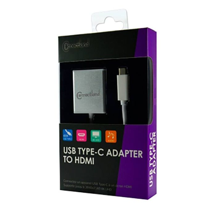 Adaptateur HDMI femelle CONNECTLAND vers USBC blanc Electro Dépôt