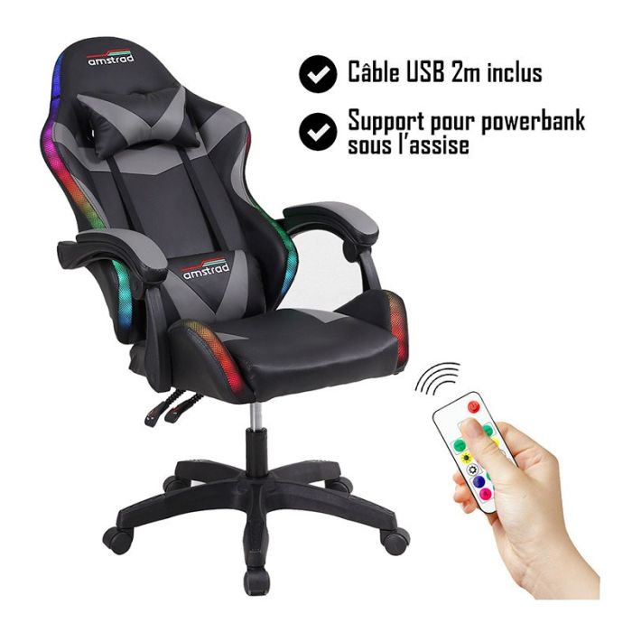 Fauteuil Gaming AMSTRAD AMS 800/900 LED