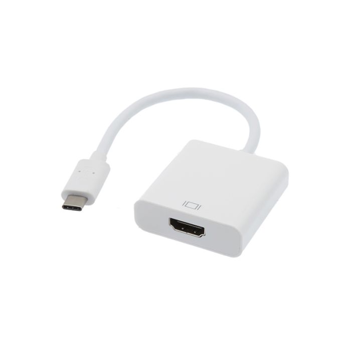 Adaptateur HDMI femelle APM vers USB-C blanc