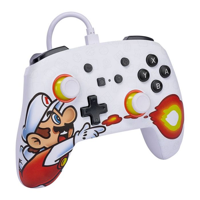 Manette de jeu POWER A filaire Fireball Mario pour Nintendo Switch