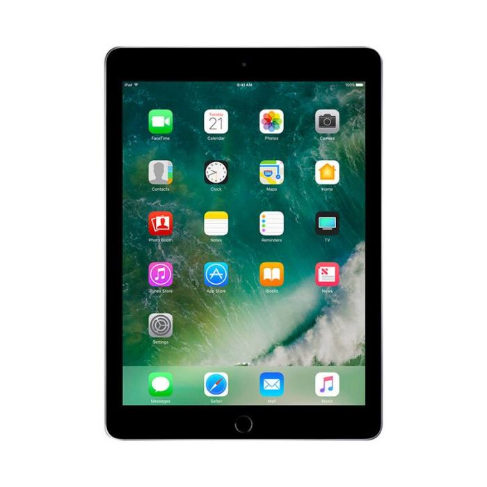 APPLE iPad 5 (2017) 128Go Gris WiFi - Reconditionné Grade ECO + Coque