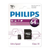 Carte Micro SD PHILIPS 64 Go Class10