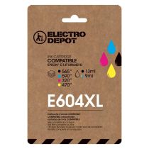 Cartouche d'encre ELECTRO DEPOT compatible Epson E604 pack XL noir et couleurs