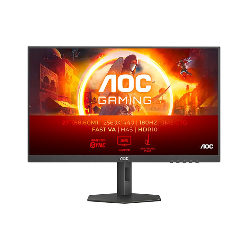 Ecran PC Gamer 27" Aoc Q27G4Xn - 0,5Ms/ 180Hz/Qhd/Ajustable