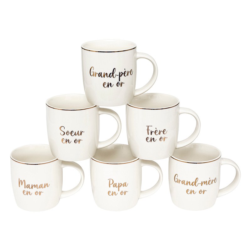 Mug Ceramique 34cl famille En Or