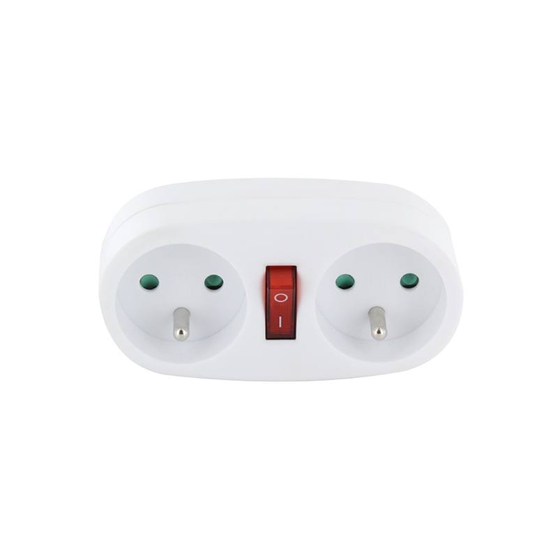 Biplite Electrodepot 2x16a + Interrupteur Blanc