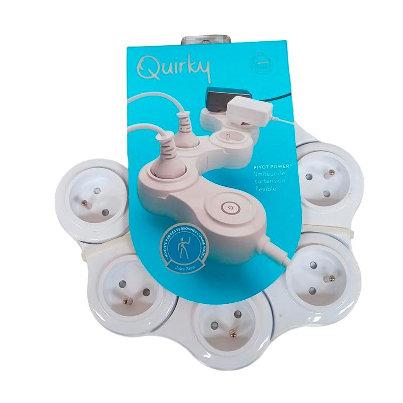 Multiprise Quirky Articulee X5 + Inter Blanc