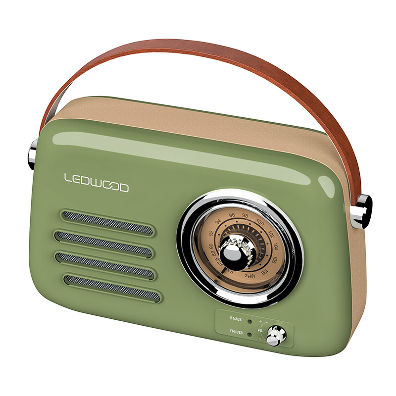 Radio Ledwood Alma Vintage Vert Olive