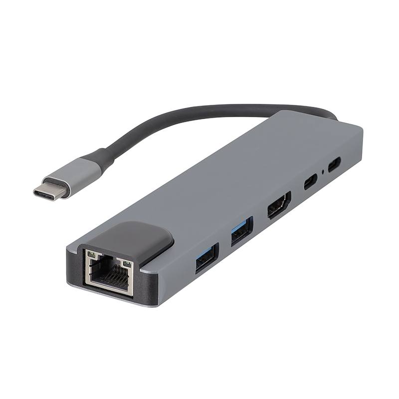 Hub Usb-C Edenwood 6-En-1 Avec Hdmi, Rj45, Usb 3.0, Usb-C Pd