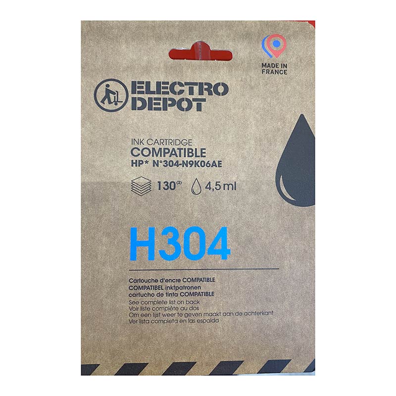 Cartouche D'encre Electro Depot Compatible Hp H 304 Noir