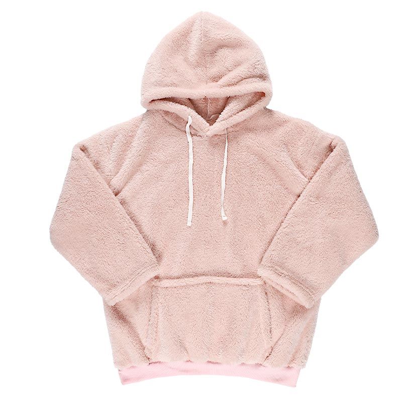 Electrodepot Plaid Sweat Capuche Rose "Flemme"