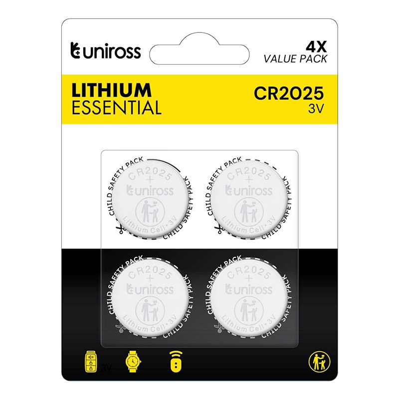 Lot De 4 Piles Uniross Cr2025