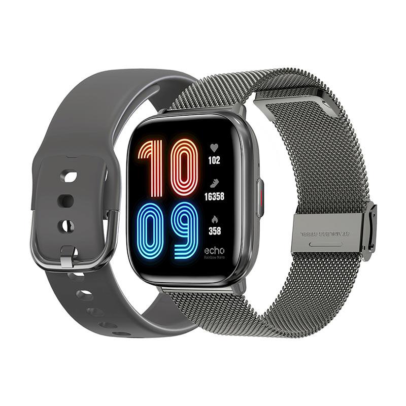 Montre Connectee Echo Rainbow Nano Bracelets Gris + Metal