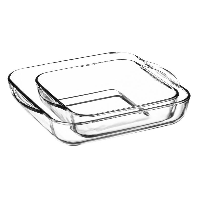 Plat Verre Carre Menastyl En Lot 22/28cm