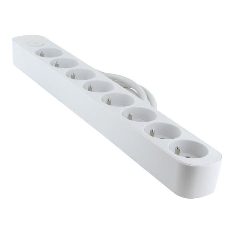 Multiprise Chacon 8 Prises Avec Interrupteur Blanche Cable 15m