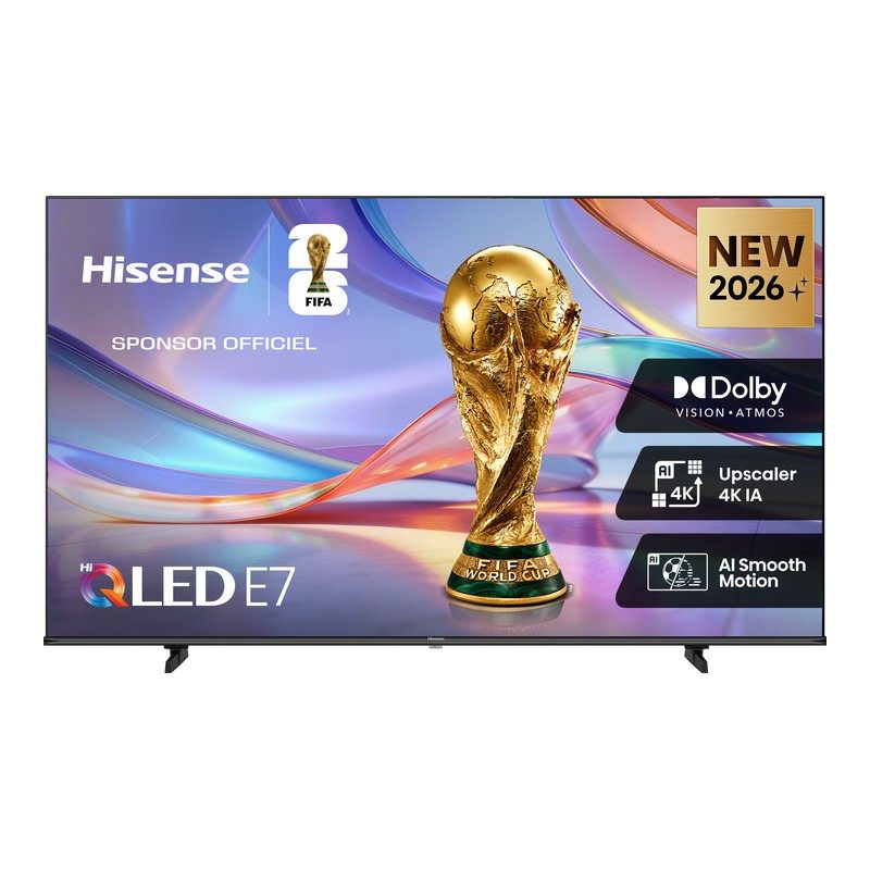 Téléviseur Hisense 58E7S 58  4K QLED Smart TV VIDAA Wi?Fi Dolby Vision IQ HDR Noir - Neuf