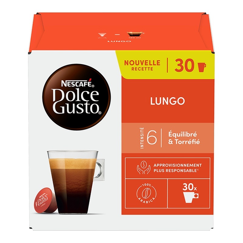 Dosettes Dolce Gusto Lungo X30