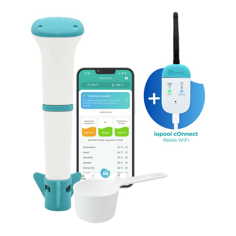 Pack Analyseur Deau De Piscine Connecte Iopool Eco Start Connect