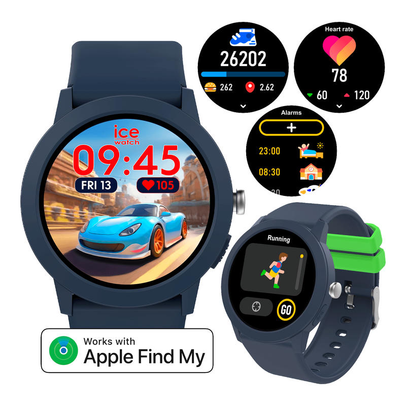Montre Connectee Ice Watch Ice Smart Junior 30 Ronde My Find Bleu
