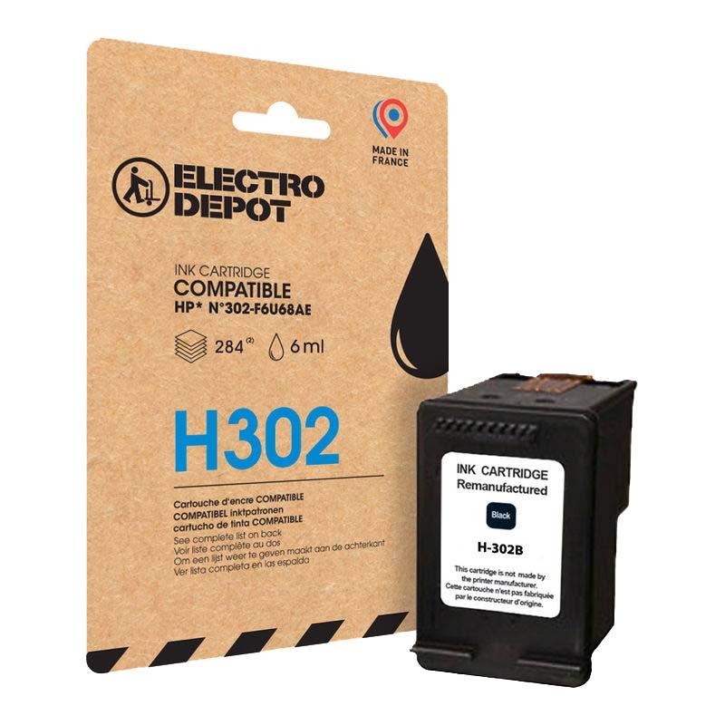 Cartouche 302 · noire compatible HP · Electro Dépôt — photo de l’offre Electro Dépôt