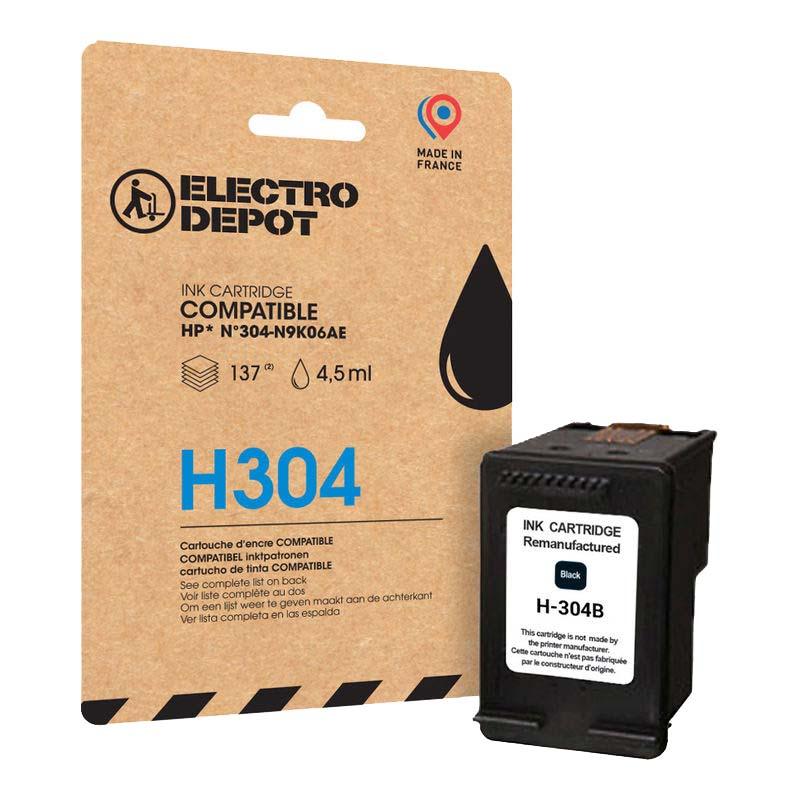 Cartouche D'Encre Electro Depot Compatible HP H304 Noir