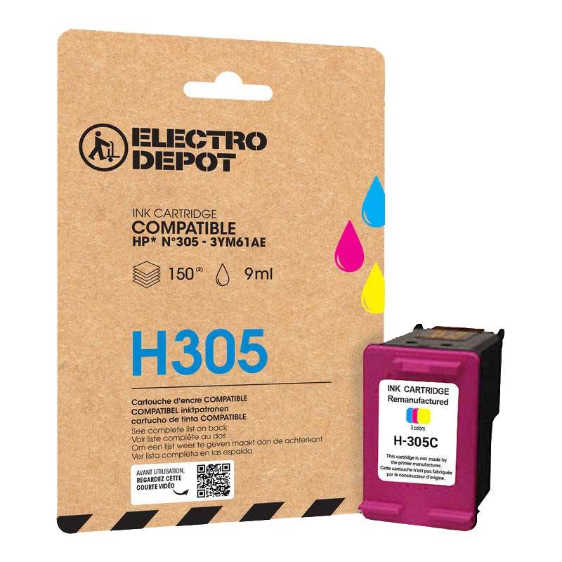Cartouche 305 · trois couleurs compatible HP · Electro Dépôt — photo de l’offre Electro Dépôt