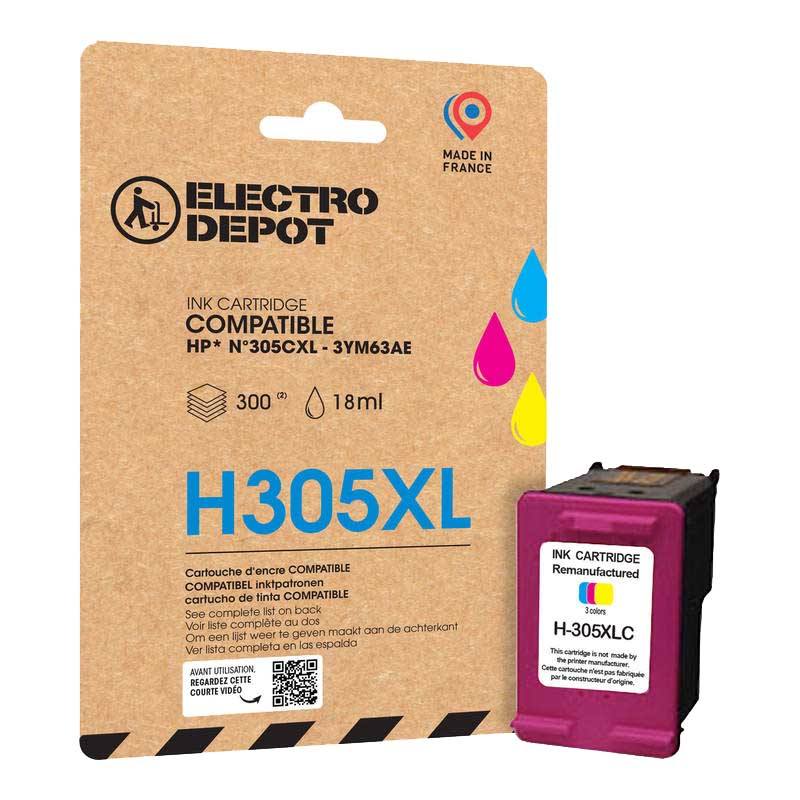 Cartouche 305XL · trois couleurs compatible HP · Electro Dépôt — photo de l’offre Electro Dépôt