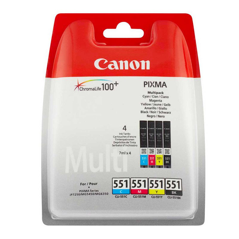 Multipack Canon Cli 551 Noire + Couleurs