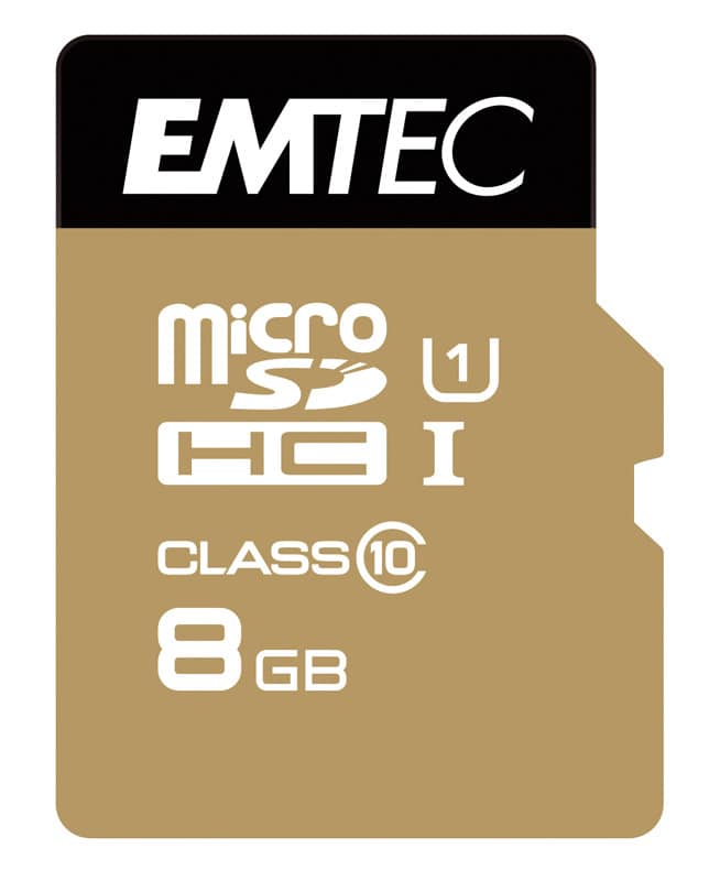 Carte Micro Sd 8 Go Emtec + Adaptateur Class 10