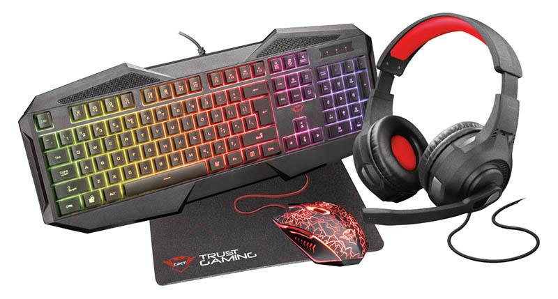Pack Trust Casque + Souris + Clavier + Tapis