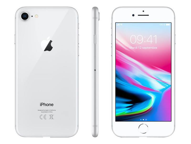 Apple Iphone 8 64 Go Silver Reconditionné Grade éco + Coque