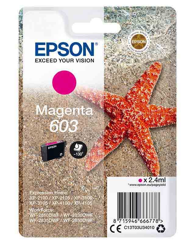 Cartouche Dencre Epson T603 Etoile De Mer Magenta