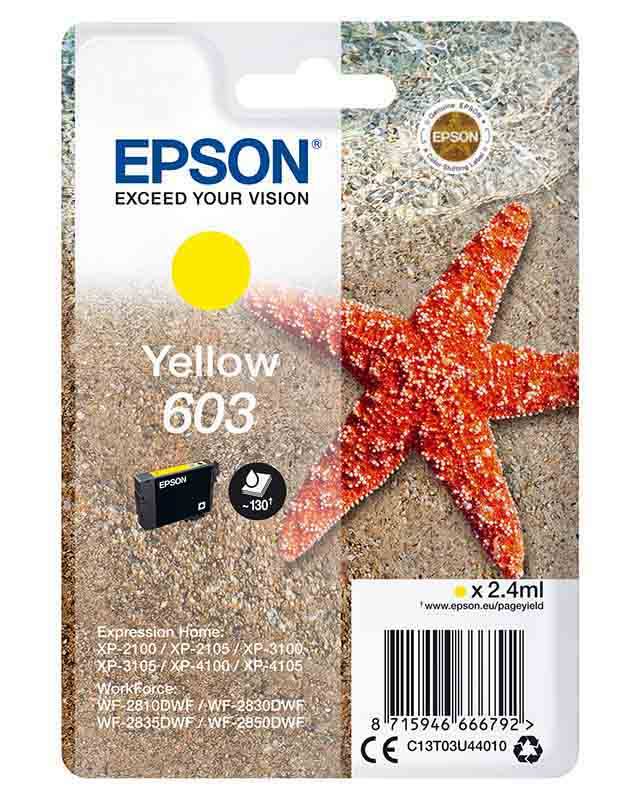 Cartouche D'encre Epson T603 Etoile De Mer Jaune