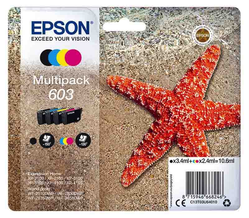 Cartouche Dencre Multipack Epson T603 Etoile De Mer 4 Couleurs