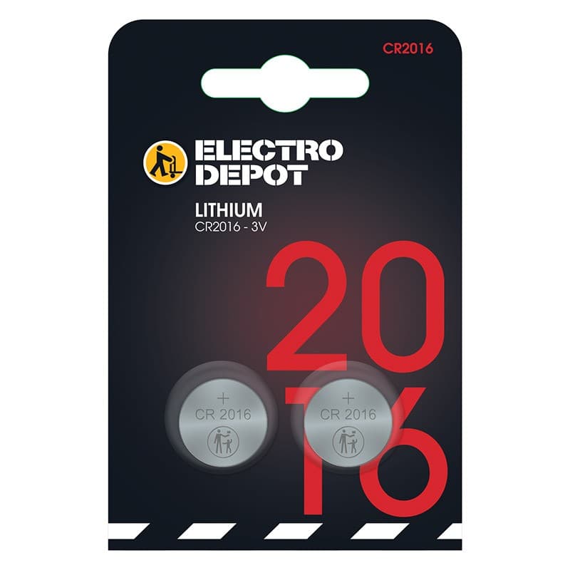 Pile Electro Depot Cr2016 X 2 Lithium