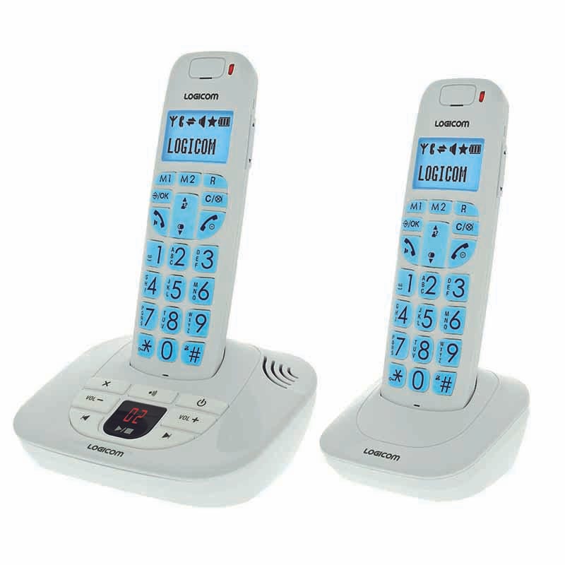 Téléphone Duo Avec Répondeur Logicom Confort 255 Blanc Fr