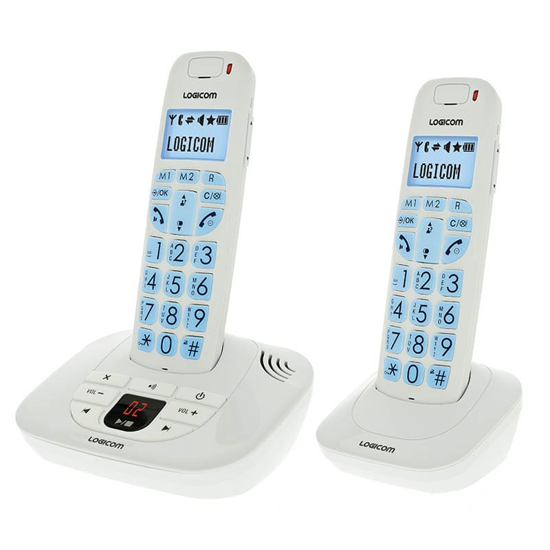 Telephone Duo Avec Repondeur Logicom Confort 255 Blanc